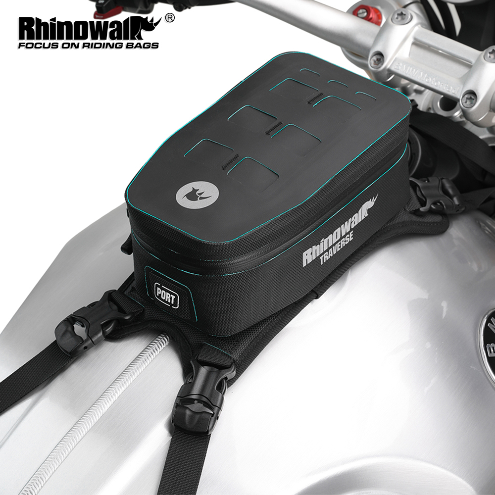 Motorcycle Gear Backpack - Rhinowalk バイクタンクバッグ 2L 完全防水収納バッグ 取り外し可能なインナーライナー バイクアクセサリー