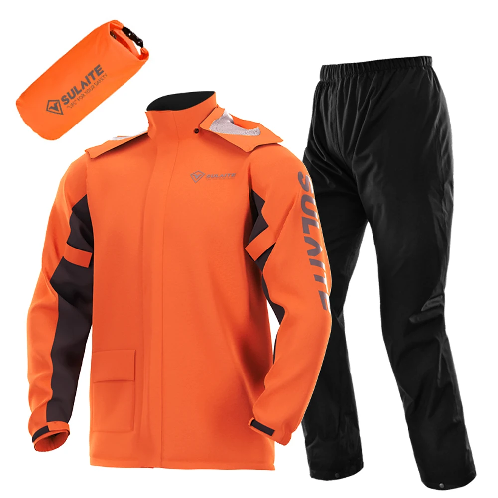 オートバイレインギアスーツ 軽量ライディングレインコートセッ - Motorcycle Gear For Woman のレビューと価格